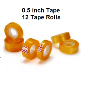 small packing tape 12 rolls half inch