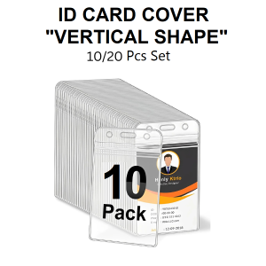 id card covers double sided office card covers – vertical shape