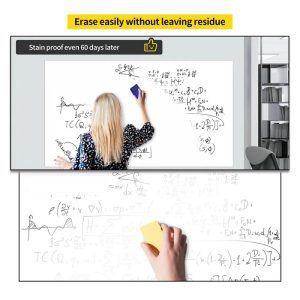 whiteboard sticker sheet with erasable marker (size 40 x 82cm)